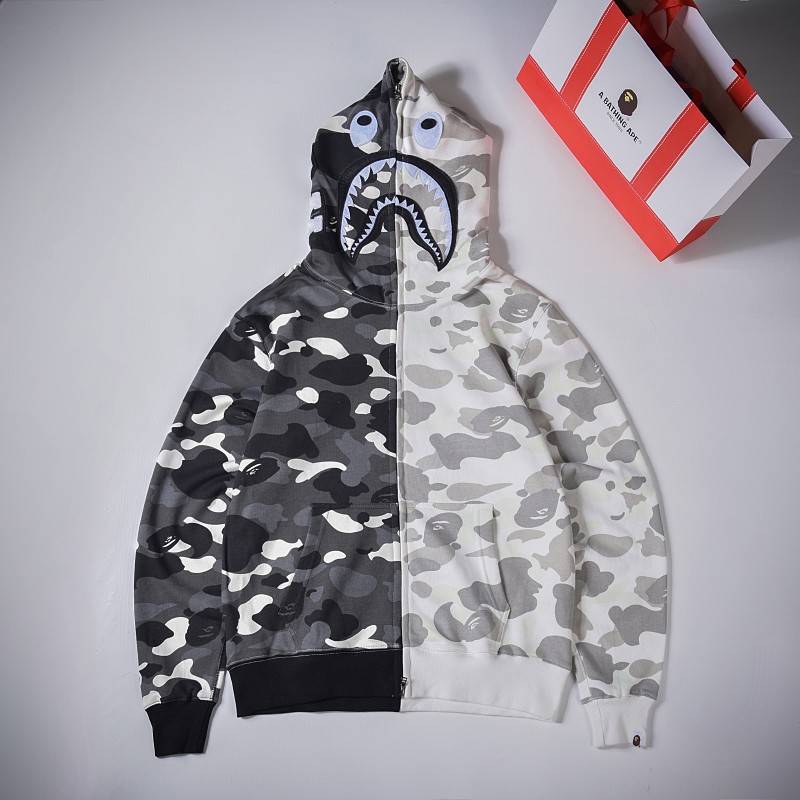 Bape Hoodie Grey White S-2XL XX103